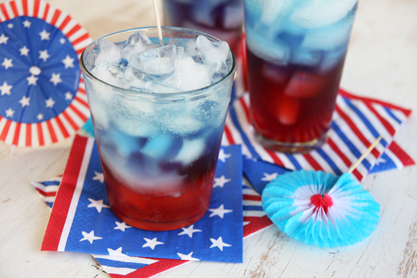 red white blue drink