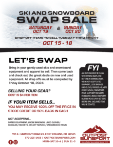 Outpost Ski Swap 02 | Ski/Snowboard Swap Item Drop-Off | Outpost Sunsport